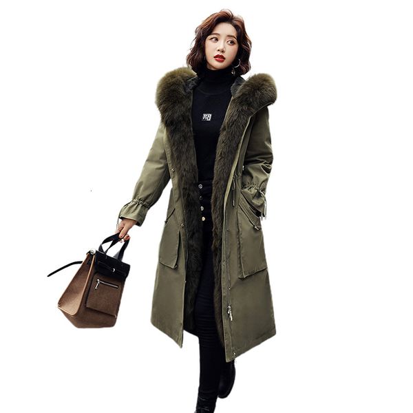 2021 women's winter jacket new mid-length down cotton drawstring coat female big simulated fur collar jackets et5c, Black
2021 women's winter jacket new mid-length down cotton drawstring coat female big simulated fur collar jackets et5c, Black