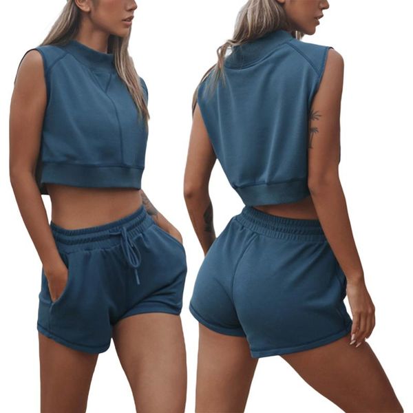 women's shorts 2 pieces suit set, female solid color round neck short vest+ with drawstring for summer, s/m//xl, White;black
women's shorts 2 pieces suit set, female solid color round neck short vest+ with drawstring for summer, s/m//xl, White;black