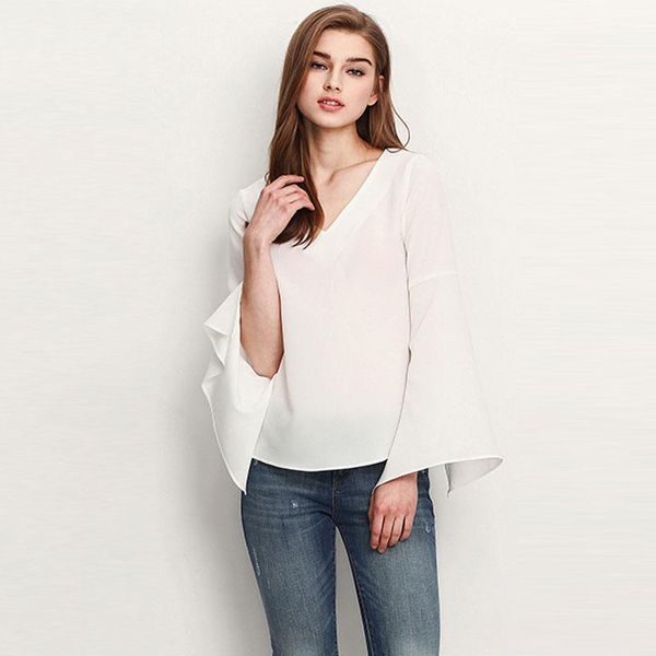 women's blouses & shirts ruffles flare sleeve elegant love heart neck blusa blouse women white female plus size clothing
women's blouses & shirts ruffles flare sleeve elegant love heart neck blusa blouse women white female plus size clothing