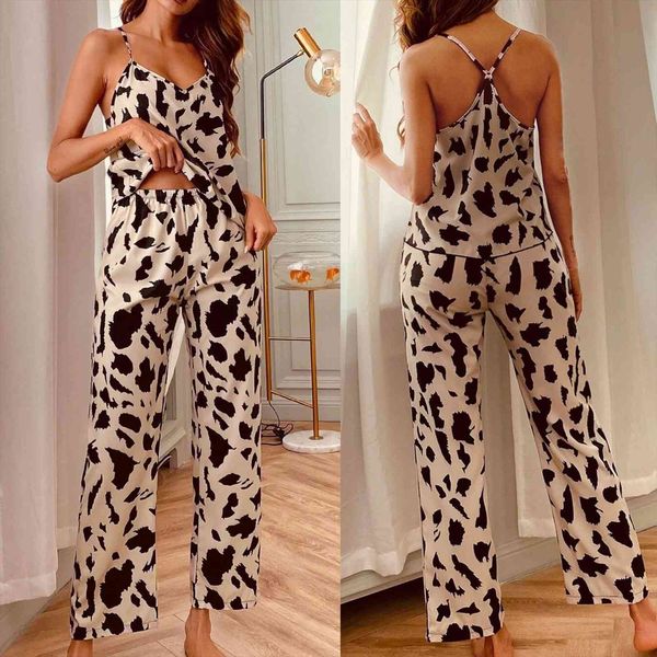 pajamas fashion milk cow prints womens sleepwears sling pyjama pour femme lingerie summer breathable sleepwear camisole trouser set, Black;red
pajamas fashion milk cow prints womens sleepwears sling pyjama pour femme lingerie summer breathable sleepwear camisole trouser set, Black;red