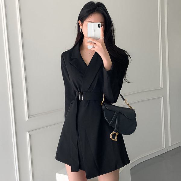 2021 spring new ladies elegant simple and stylish blazer collar solid color long sleeve sashes waist slim suit coat women, Black;brown
2021 spring new ladies elegant simple and stylish blazer collar solid color long sleeve sashes waist slim suit coat women, Black;brown