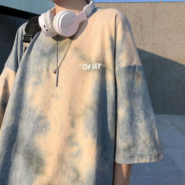 men's t-shirts short-sleeved t-shirt hong kong style summer embroidery tie-dye trend korean version of loose half-sleeved student, White;black
men's t-shirts short-sleeved t-shirt hong kong style summer embroidery tie-dye trend korean version of loose half-sleeved student, White;black