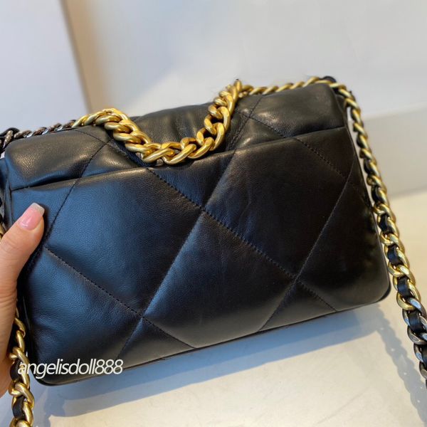 Women black lambskin quilted large flap bag 19Bag Shoulder Crossbody genuine real leather top 7A high end quality chain bags handbags purses
Women black lambskin quilted large flap bag 19Bag Shoulder Crossbody genuine real leather top 7A high end quality chain bags handbags purses