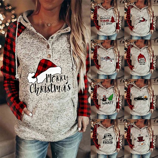 2021 europe and autumn/winter christmas women's christmas printed long sleeve hooded pocket sweatshirt, Black
2021 europe and autumn/winter christmas women's christmas printed long sleeve hooded pocket sweatshirt, Black