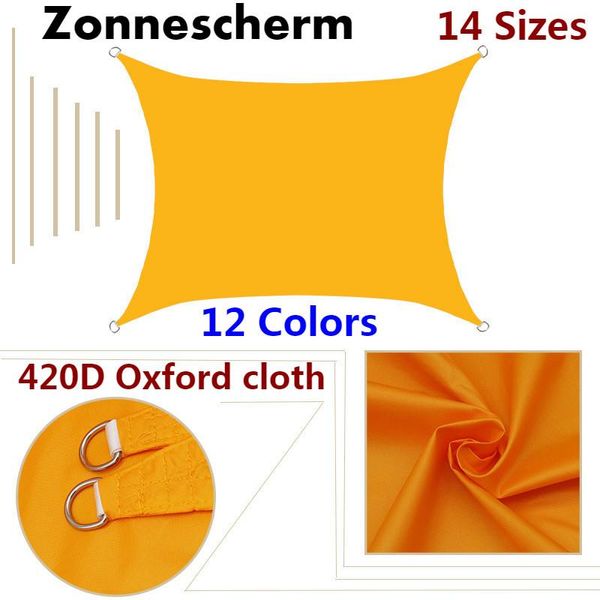 shade 14 sizes waterproof rectangle sun shelter awning sunshade sail for outdoor beach camping garden patio pool canopy tent 
shade 14 sizes waterproof rectangle sun shelter awning sunshade sail for outdoor beach camping garden patio pool canopy tent
