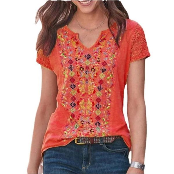 women's t-shirt floral printed short sleeeve summer woman solid casual women v-neck slim tees female 2021 t shirt, White
women's t-shirt floral printed short sleeeve summer woman solid casual women v-neck slim tees female 2021 t shirt, White