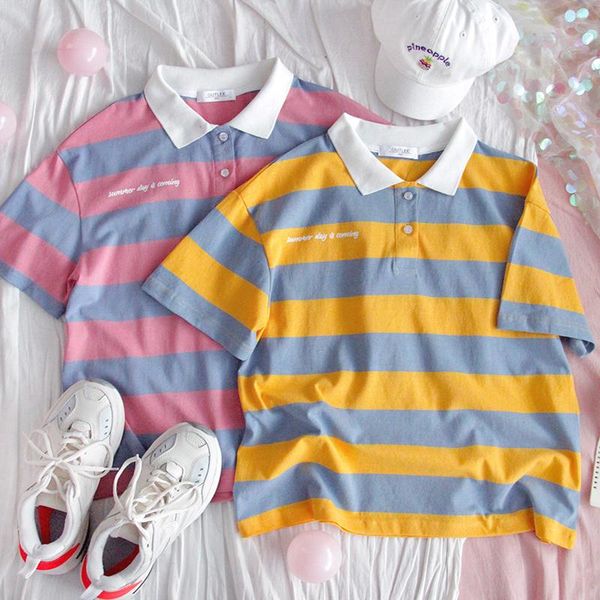 women's blouses & shirts women collar striped blouse girls short sleeve summer loose student harajuku lapel color matching shirt p, White
women's blouses & shirts women collar striped blouse girls short sleeve summer loose student harajuku lapel color matching shirt p, White