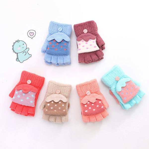 children's mittens winter children gloves warm cartoon knitted half fingers flip for kids girls boys soft thick toddler 8-12y, White
children's mittens winter children gloves warm cartoon knitted half fingers flip for kids girls boys soft thick toddler 8-12y, White