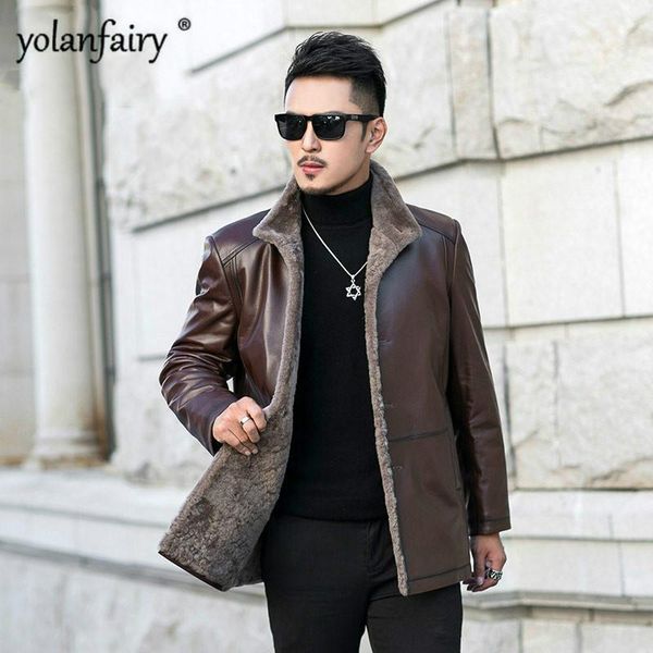 men's leather & faux 2021 winter genuine jacket men shearling fur coat for warm real wool chaqueta cuero hombre jm-zlh81731 pph436, Black
men's leather & faux 2021 winter genuine jacket men shearling fur coat for warm real wool chaqueta cuero hombre jm-zlh81731 pph436, Black