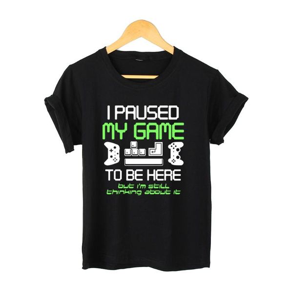 women's t-shirt wearepinky t shirt women fashion high street shirts 90s o-neck letter appliques cotton i paused mygame, White
women's t-shirt wearepinky t shirt women fashion high street shirts 90s o-neck letter appliques cotton i paused mygame, White