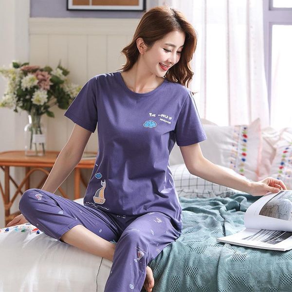 purple print pajamas women 2 pieces sets soft cotton elastic waist long pants nightwear pijama mujer 100kg plus size 4xl 5xl, Black;red
purple print pajamas women 2 pieces sets soft cotton elastic waist long pants nightwear pijama mujer 100kg plus size 4xl 5xl, Black;red