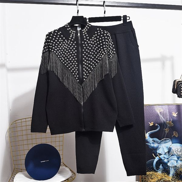 2021 Autumn Sweater Diamond Freestyle Long Sleeve Jacket Cardigan Casual Pants Two Female Ensemble E9wm, Gray
2021 Autumn Sweater Diamond Freestyle Long Sleeve Jacket Cardigan Casual Pants Two Female Ensemble E9wm, Gray