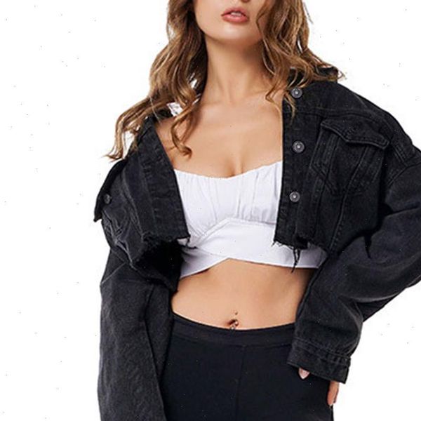 women ripped crop jeans jacket black blue long sleeve short denim jacket high street single breasted short jackets, Black;brown
women ripped crop jeans jacket black blue long sleeve short denim jacket high street single breasted short jackets, Black;brown