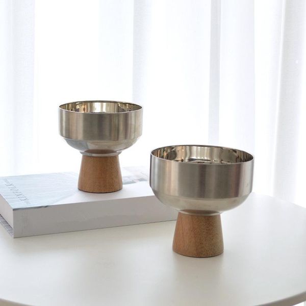 dishes & plates stainless steel round storage tray with solid wood base deskkitchen serving plate
dishes & plates stainless steel round storage tray with solid wood base deskkitchen serving plate