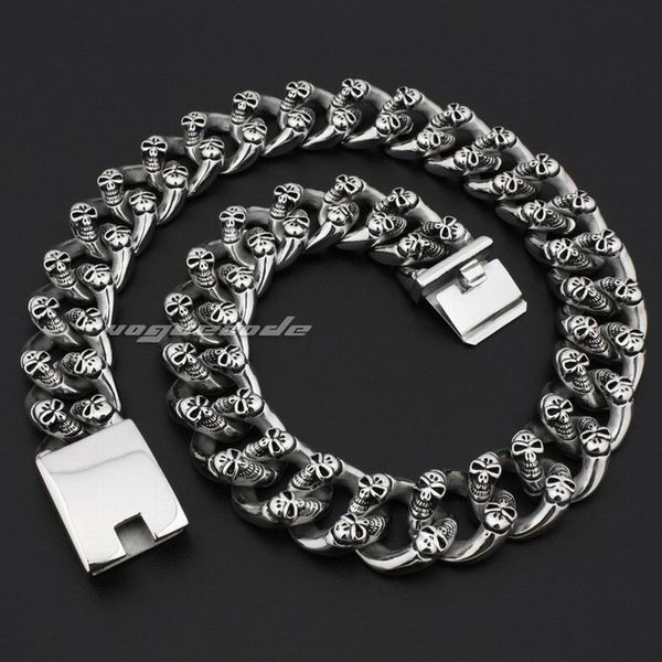 stainless steel skulls chain huge mens biker rock necklace 5f005n 18" ~36", Silver
stainless steel skulls chain huge mens biker rock necklace 5f005n 18" ~36", Silver