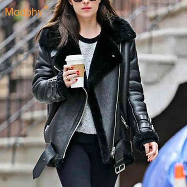 thick and warm faux leather jacket coat women's beige long-sleeved belt women winter fashion new streetwear, Black;brown
thick and warm faux leather jacket coat women's beige long-sleeved belt women winter fashion new streetwear, Black;brown