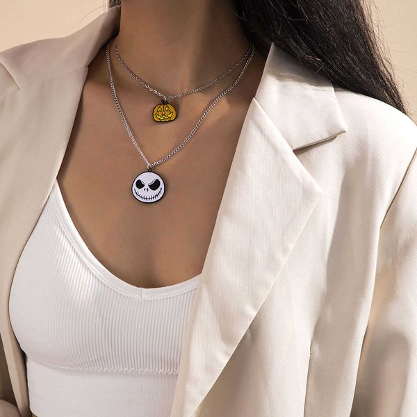 jewelry new simple funny devil smile hip hop cool halloween pumpkin necklace, Silver
jewelry new simple funny devil smile hip hop cool halloween pumpkin necklace, Silver