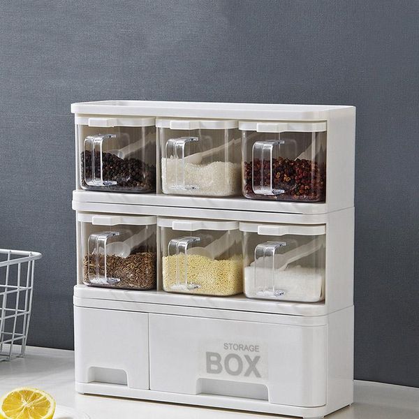 storage bottles & jars kitchen plastic seasoning box combination set drawer type jar pepper supplies
storage bottles & jars kitchen plastic seasoning box combination set drawer type jar pepper supplies