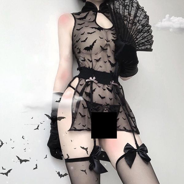 women's sleepwear erotic lingerie babydoll devil role play costumes see through lace night dress cosplay costume sexi, Black;red
women's sleepwear erotic lingerie babydoll devil role play costumes see through lace night dress cosplay costume sexi, Black;red