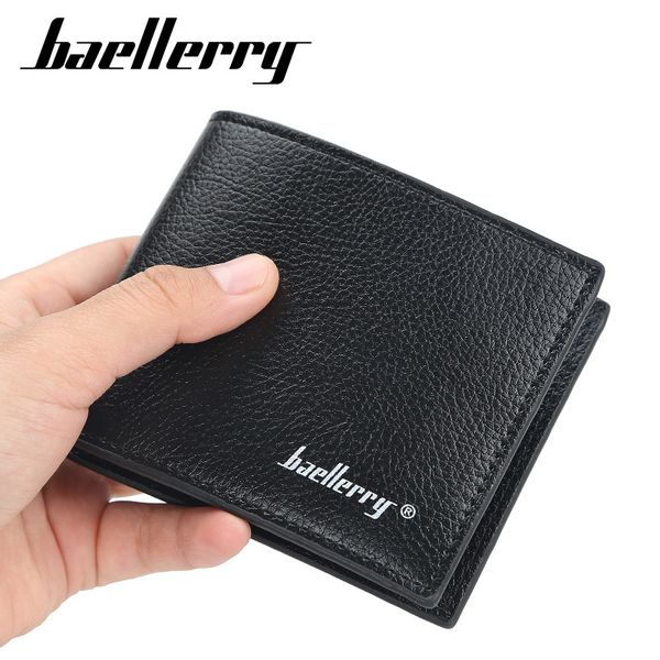 baellerry men's short korean open multi card soft leather bag thin fashion zero wallet, Red;black 
baellerry men's short korean open multi card soft leather bag thin fashion zero wallet, Red;black