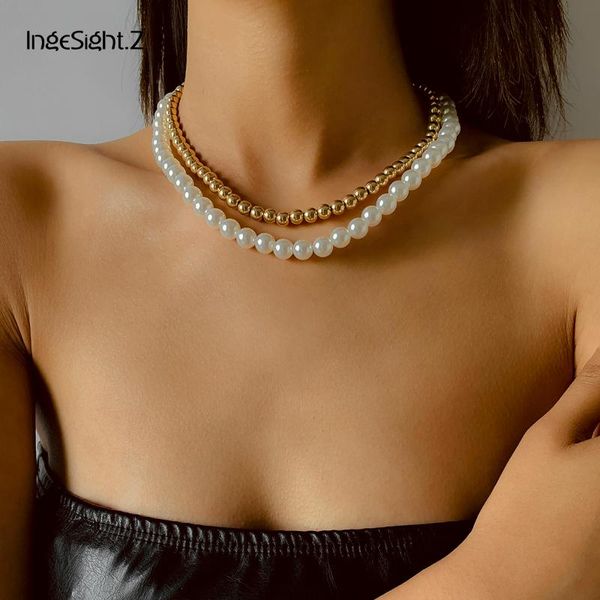 chains ingesight.z 2pcs/set imitation pearl short choker necklace multi layered ccb plastic bead clavicle female girls jewelry, Silver
chains ingesight.z 2pcs/set imitation pearl short choker necklace multi layered ccb plastic bead clavicle female girls jewelry, Silver
