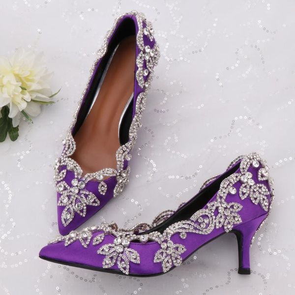 dress shoes party diamond floral decorations handmade high heel purple satin surface luxury banquet annual general meeting, Black
dress shoes party diamond floral decorations handmade high heel purple satin surface luxury banquet annual general meeting, Black
