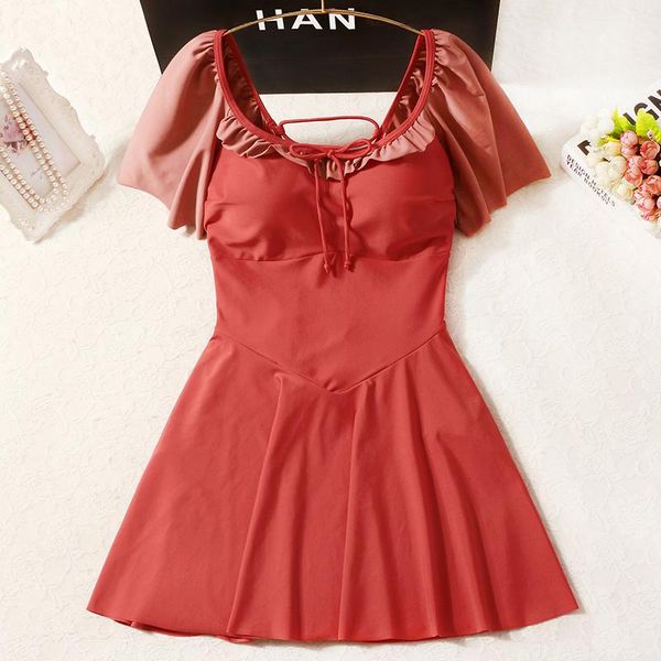 2021 women red one piece swimwear short sleeve bathing suit push up swim beach dress summer swimsuit swimming suits wear
2021 women red one piece swimwear short sleeve bathing suit push up swim beach dress summer swimsuit swimming suits wear