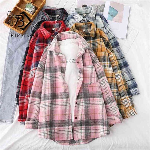 spring women casual plaid full sleeve thick warm woolen shirt jacket winter oversize stylish girl autumn outweart0n439t 210922, Black;brown
spring women casual plaid full sleeve thick warm woolen shirt jacket winter oversize stylish girl autumn outweart0n439t 210922, Black;brown