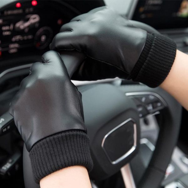 cycling gloves 1 pair touchscreen full finger winter warm women men pu leather fleece running outdoor sports, Black
cycling gloves 1 pair touchscreen full finger winter warm women men pu leather fleece running outdoor sports, Black