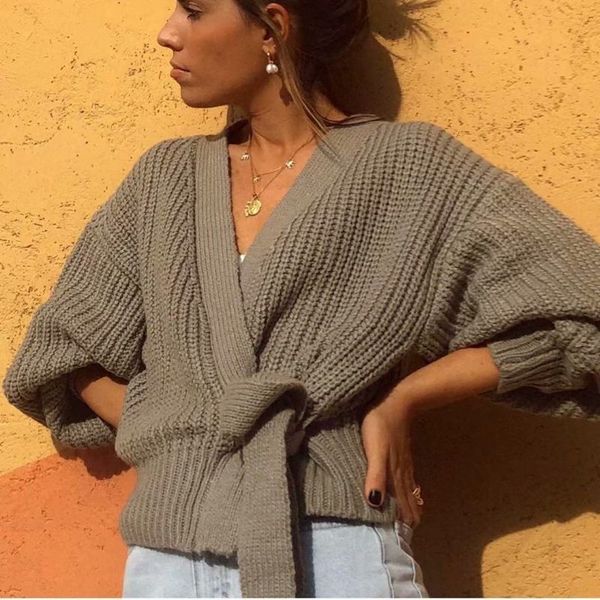 2021 new deep v neck sweater coat women pull vintage long sleeve belt bow casual autumn winter warm sweaters jumper cardigan qfh9, White;black
2021 new deep v neck sweater coat women pull vintage long sleeve belt bow casual autumn winter warm sweaters jumper cardigan qfh9, White;black