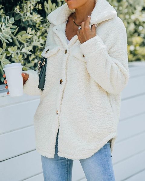women's jackets women casual solid color pocket button design long sleeve fluffy coat, Black;brown
women's jackets women casual solid color pocket button design long sleeve fluffy coat, Black;brown