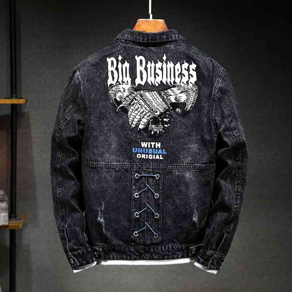 spring and men's 2020 new trend street autumn cowboy coat korean print jacket men, Black
spring and men's 2020 new trend street autumn cowboy coat korean print jacket men, Black
