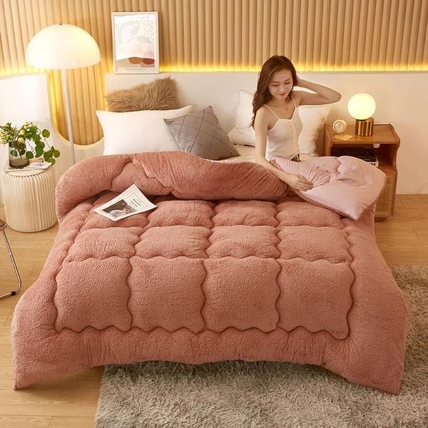 comforters & sets winter comforter cashmere polyester&cotton quilt warm solid dark blue coffee king full double thicken blanket home textile
comforters & sets winter comforter cashmere polyester&cotton quilt warm solid dark blue coffee king full double thicken blanket home textile