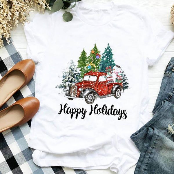 women lady printing truck snow holiday autumn winter merry christmas tshirt female graphic clothes shirt t tee t-shirt, White
women lady printing truck snow holiday autumn winter merry christmas tshirt female graphic clothes shirt t tee t-shirt, White