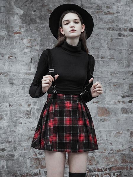 skirts punkrave dark ageing plaid adjustable strap skirt autumn women's college wind a word pleated, Black
skirts punkrave dark ageing plaid adjustable strap skirt autumn women's college wind a word pleated, Black
