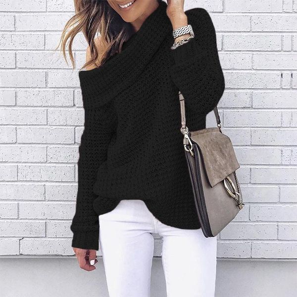 women's sweaters autumn off shoulder sweater women pullover warm winter knitted ladies long sleeve loose female, White;black
women's sweaters autumn off shoulder sweater women pullover warm winter knitted ladies long sleeve loose female, White;black
