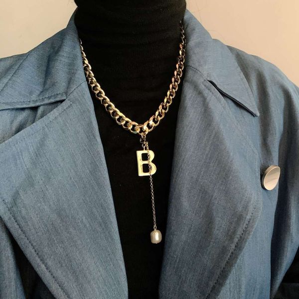 hbp metal letter b necklace women's fashion net red personality exaggeration niche design sense indifference style clavicle chain, Silver
hbp metal letter b necklace women's fashion net red personality exaggeration niche design sense indifference style clavicle chain, Silver