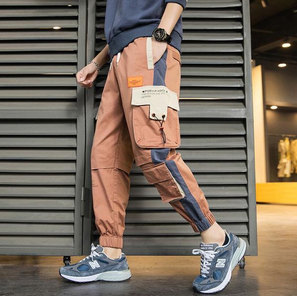2021 new cotton casual contrast color multi pockets elastic waist men trousers hip pop brand pants w405 2dnv vhqy, Black
2021 new cotton casual contrast color multi pockets elastic waist men trousers hip pop brand pants w405 2dnv vhqy, Black