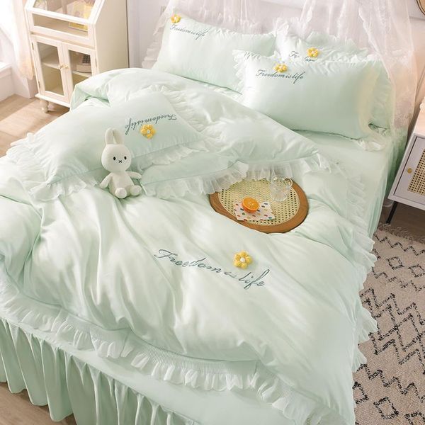 bedding sets luxury fashion set ice silk washed baby girl summer princess simple funda cama bedroom supplies di50ct
bedding sets luxury fashion set ice silk washed baby girl summer princess simple funda cama bedroom supplies di50ct