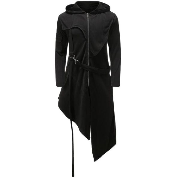 men's trench coats autumn winter men irregular hip hop punk rock coat hooded cloak man ribbons patchwork vintage gothic long jackets, Tan;black
men's trench coats autumn winter men irregular hip hop punk rock coat hooded cloak man ribbons patchwork vintage gothic long jackets, Tan;black