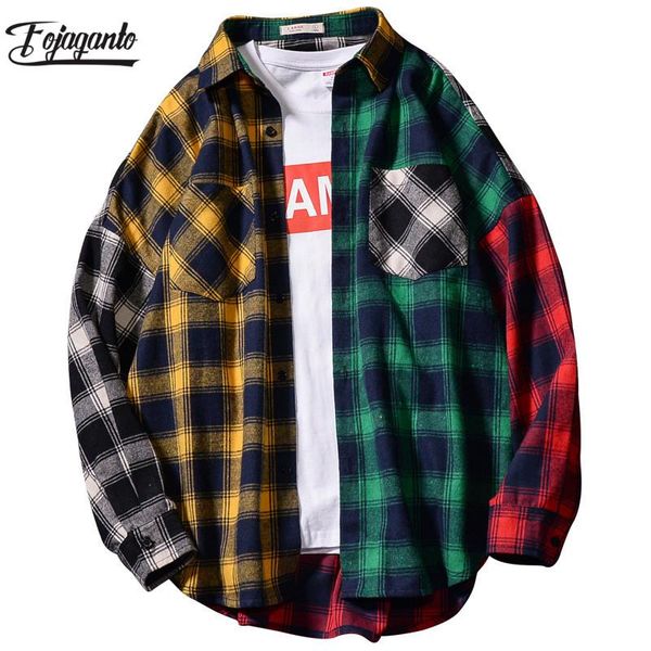 men's casual shirts fojaganto brand men high street hip hop trend plaid shirt autumn fashion wild long sleeve male, White;black
men's casual shirts fojaganto brand men high street hip hop trend plaid shirt autumn fashion wild long sleeve male, White;black