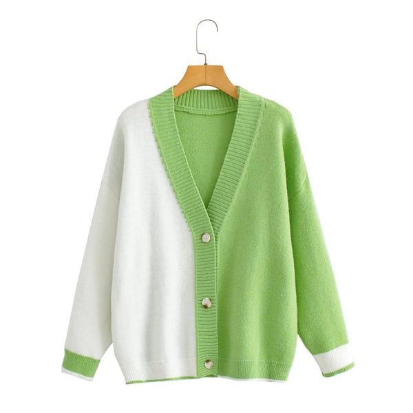 women's knits & tees 2021 the european and american wind installs loose color matching knitting cardigan sweater 9915, White
women's knits & tees 2021 the european and american wind installs loose color matching knitting cardigan sweater 9915, White