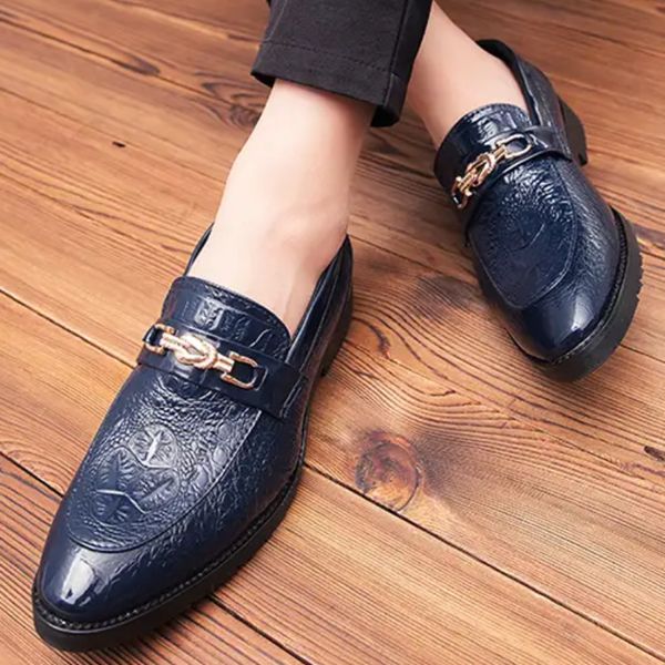 lefu men shoes pu leather embossed pattern flat bottomed round head horse rank buckle decoration business formal fashion dh745, Black
lefu men shoes pu leather embossed pattern flat bottomed round head horse rank buckle decoration business formal fashion dh745, Black