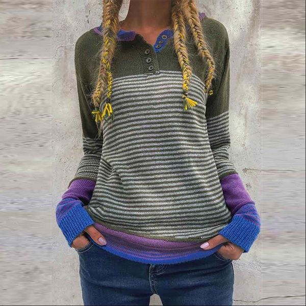 fashion autumn womens striped sweaters 2021 casual long sleeve blusas female button knitwear pullovers plus size tunic 5xl, White;black
fashion autumn womens striped sweaters 2021 casual long sleeve blusas female button knitwear pullovers plus size tunic 5xl, White;black