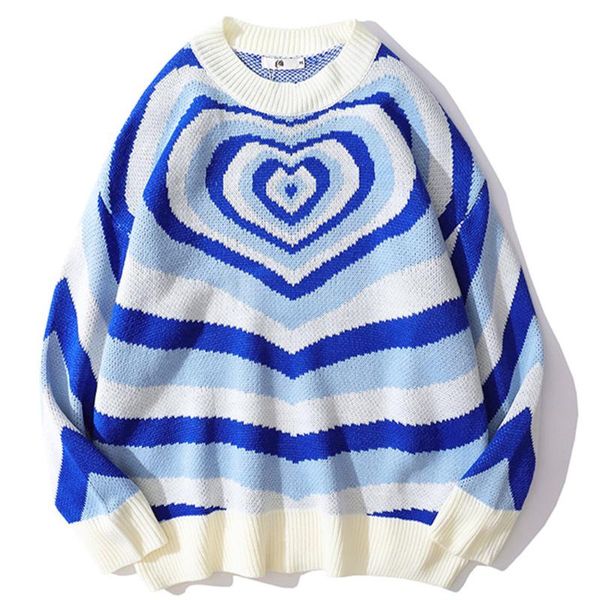 men's sweaters 2021 pullovers creative stripes heart knitted streetwear oversized harajuku o neck knitwear men clothing, White;black
men's sweaters 2021 pullovers creative stripes heart knitted streetwear oversized harajuku o neck knitwear men clothing, White;black