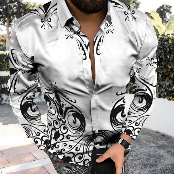 men's casual shirts autumn winter long shirt single-breasted lapel 3d latest daily retro pattern theme male button cardigan, White;black
men's casual shirts autumn winter long shirt single-breasted lapel 3d latest daily retro pattern theme male button cardigan, White;black