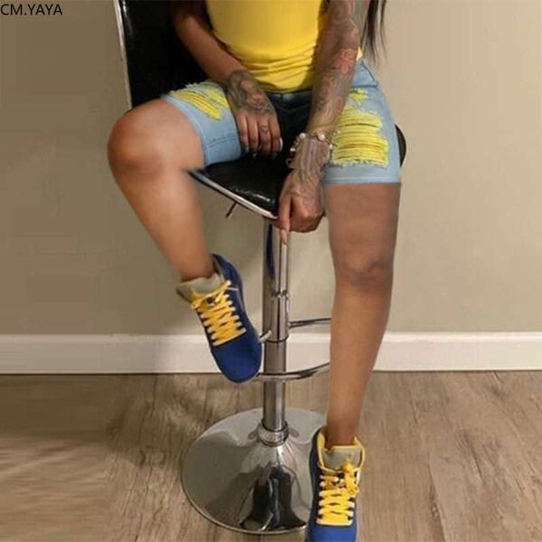 cm.yaya women print above knee mini jeans trousers denim shorts 9 colors 210616, Blue
cm.yaya women print above knee mini jeans trousers denim shorts 9 colors 210616, Blue