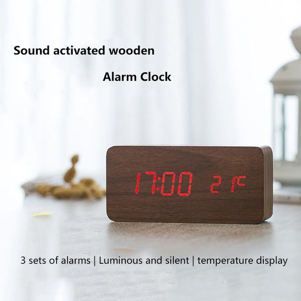 led digital alarm creative wood electronic silent temperature display usb table voice control desk clock
led digital alarm creative wood electronic silent temperature display usb table voice control desk clock