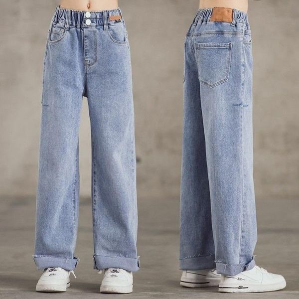 jeans kids girls 2021 spring autumn high waist thin trend wide leg pants children's clothing cotton long denim trousers c27, Blue
jeans kids girls 2021 spring autumn high waist thin trend wide leg pants children's clothing cotton long denim trousers c27, Blue