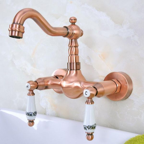 bathroom sink faucets antique red copper brass kitchen faucet mixer tap swivel spout wall mounted dual ceramic levers handles mnf950
bathroom sink faucets antique red copper brass kitchen faucet mixer tap swivel spout wall mounted dual ceramic levers handles mnf950